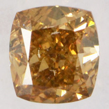 Cushion Shape Diamond Fancy Brown Color Loose SI1 IGI Certificate 0.59 Carat - £467.93 GBP
