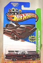 2013 Hot Wheels #62 Hw Imagination-Batman Classic Tv Series Batmobile Black - £8.45 GBP