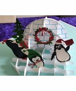 Happy Penguins in Igloo 3D Kirigami Pop-up Christmas Card - $159.26 MXN