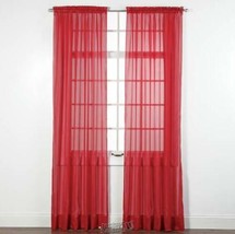 Style Master Elegance Voile Window Treatment Ruby 60&quot;W X 84&quot;L ONE PANEL - £7.56 GBP