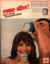 1965 Vintage Original Magazine Ad PEPSI COLA Soda Think Young Come Alive A2 - £16.91 GBP