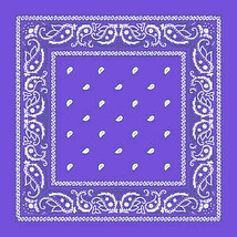 3 Pcs 100% Cotton Light Purple Bandana Paisley Print Head Scarf Face  Neck Cover - £13.58 GBP