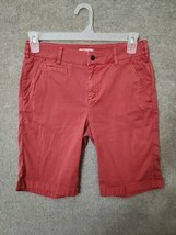 Orvis Bermuda Shorts Womens 6 Red Cotton Stretch Summer Beach - $21.65