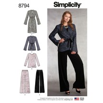 Simplicity Sewing Pattern 8794 Jacket Knit Top Pants Misses Size 6-14 - £7.18 GBP