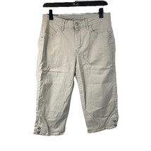 Gloria Vanderbilt Women’s Skimmer Capri Pants Beige Size 4 Slimming Effect - $16.11