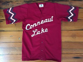 Vtg 60s Medalist Sand Knit Conneaut Lake PA USA Union Made Baseball Jersey Shirt - £157.11 GBP