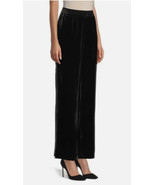 Retail $345 Elie Tahari ‘Veronica’ Velvet Wide Leg Noir Black Pants Smal... - £39.11 GBP