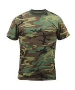 NEW BDU WOODLAND HOT WEATHER LIGHT FIGHTER T SHIRT YOUTH SMALL CHEST 22 - $291.24 MXN