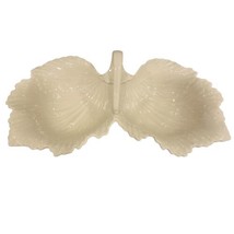 LENOX China Ivory Porcelain Monticello Divided Double Leaf Relish Candy Dish - £9.61 GBP