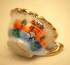 Porcelain Mini Teacup Florida Souvenir Gold Trim Japan - $9.89