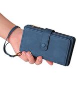 Generic Case for iPhone 16e (Color : Blue) Wallet Multi Card Slots Zippe... - $101.54 CAD