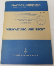 Styria Homeland Administration Law Volume 2 1952 Booklet Graz Austrian - £14.84 GBP