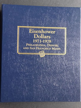 Whitman Eisenhower Dollars Coin Album Book P,D and SF 1971-1978 #9131 - £25.91 GBP
