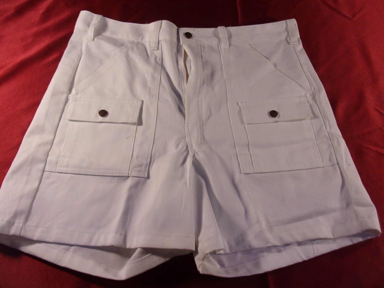 MADE IN THE U.S.A. USN NAVY WHITE CARGO SHORTS SIZE 36 X 4.5 SI 1075 - $19.34