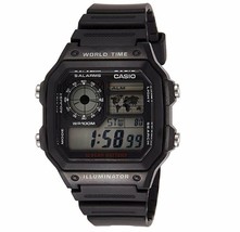 Men's Casio World Time Digital Watch AE1200WH-1A Multifunction Watch - $56.99