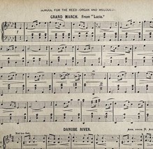 1875 Grand March Lucia Victorian Sheet Music Reed Organ Classical DWDD18 - £23.91 GBP