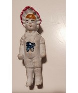Vintage Miniature Bisque Penny Doll Figurine bonnet - $20.52 CAD
