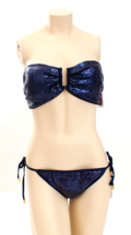 Vince Camuto Swim  2-Piece Blue Sequin Bandeau Bikini Swim Suit Women&#39;s L NWT - £83.34 GBP