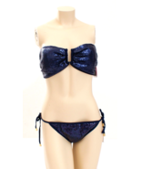 Vince Camuto Swim  2-Piece Blue Sequin Bandeau Bikini Swim Suit Women&#39;s ... - £83.59 GBP