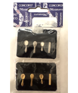 Vintage Concord Dollhouse Miniatures Vanity Set Silver Gold/Brass Brush ... - €20,57 EUR