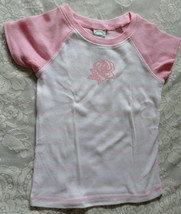 new  girls short sleeve summer top pink white XS 4/5 - $4.00