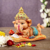 Ganesh Idol Decorative Ganesha Statue for Decoration and Gift 16 cm X 12.9 cm) - £23.73 GBP