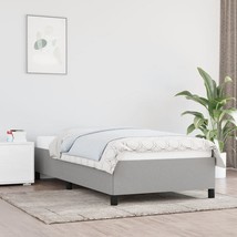 Bed Frame without Mattress Light Gray 39.4"x74.8" Twin Fabric - $3,892.90 MXN