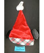 Disney Parks Christmas Holiday Flannel Red Plaid Santa Mickey Ears Hat 2... - £41.88 GBP