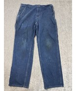 Carhartt Carpenter Pants Jeans Mens 36 x 32 Dungaree Fit Blue Denim 382-... - $29.69