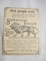 1896 Somatose Biscuit Ad, The American Biscuit &amp; Manufacturing Co., New ... - £6.29 GBP