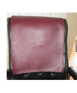 Genuine Lambskin Leather Burgundy Recliner Headrest Cover Protector Slip... - $40.99+