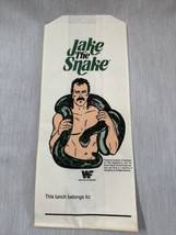 Jake The Snake Roberts WWF Paper Lunch Bag Vintage Wrestling 1991 Rare - £5.37 GBP