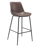 31&quot; Brown and Black Steel Low Back Bar Height Bar Chair - $3,423.77 MXN