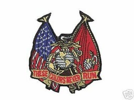 Usmc Marine Corps Biker These Colors Never Run Embroidered Patch - £23.48 GBP