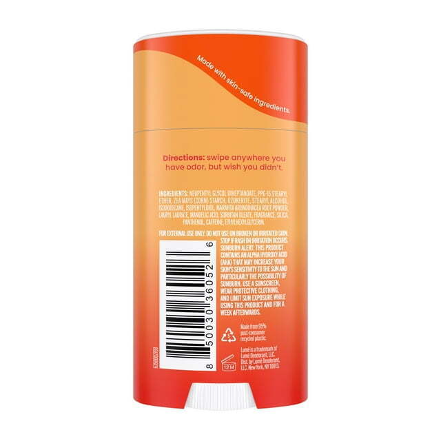 Lot Of 2 Lume Women's Whole Body Deodorant Smooth Solid Clean Tangerine 2.6oz Item image 3