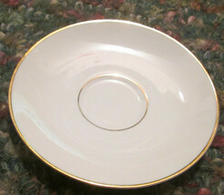 Saucer, White with Gold trim. Clearly marked in Gold, made in Germany - $15.14