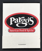 Pargo&#39;s American Food &amp; Spirits Restaurant Matchbook Full 20 Unstruck - £6.07 GBP