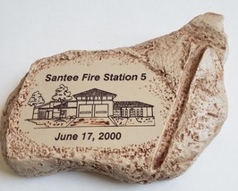 Santee Fire Station 5 June 17, 2000 Souvenir Stone Paperweight - £39.83 GBP