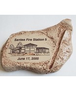 Santee Fire Station 5 June 17, 2000 Souvenir Stone Paperweight - $951.02 MXN