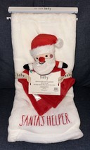 Rae Dunn SANTA&#39;S HELPER Baby Security Blanket 30x40&quot; &amp; Christmas Lovey 2pcs New - £27.07 GBP