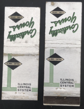 2 VTG IC Illinois Central System Railroad Black Logo Matchbook Covers - £7.58 GBP