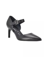 NEW CALVIN KLEIN BLACK  LEATHER MARY JANE POINTY PUMPS SIZE 8 M - £91.68 GBP