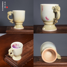 Liu Runzi Wood-Fired Kiln Change Dragon Handle Chinese Ceramic Tea Cup - €772,86 EUR