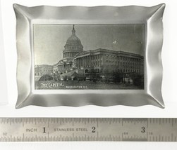 Vintage Aluminum Washington DC - The CAPITOL Ashtray / Coin Tray - £14.27 GBP