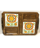 Vintage Winne and Sutch Co Wood and Tile Kitchen Tray Fall Colors 18 x 1... - £30.08 GBP