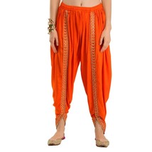 Boho Chic Dhoti Pants for Women Elasticated Waist Tulip Design Indian In... - $29.99