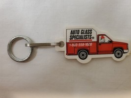 Key Chain Ring Auto Glass Specialists Mini Truck Shape Pliable Plastic 1... - $13.41 CAD