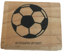 Stampin Up Rubber Stamp Soccer Ball Sports Season Kids Boys Girls Card Making - £3.16 GBP