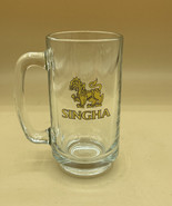 Singha Beer Stein Thailand Lion Logo Glass Mug 5.5” Tall - €9,96 EUR