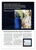Playtex First-Day Tampons Intermission Menstrual Health Vintage 1968 Mag... - £7.75 GBP